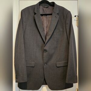 Men's Banana Republic Charcoal Grey Sz 46L Slim Fit Wool Blend Suit Jacket